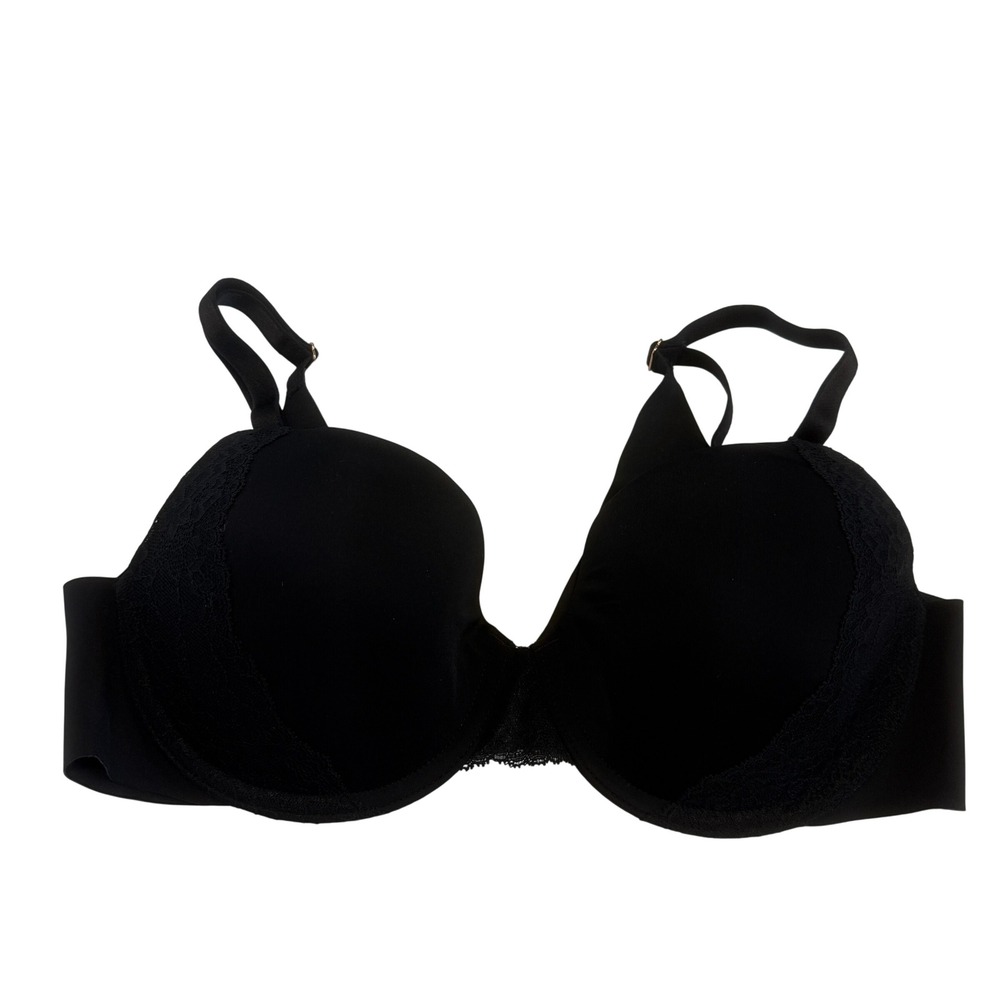Soma Vanishing 360 Perfect Coverage Lace Trim Bra Black 36B 570275994